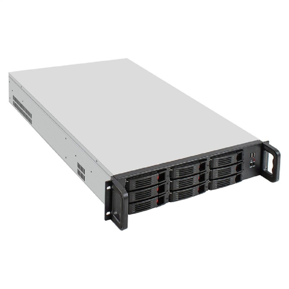 Exegate EX296235RUS Серверная платформа ExeGate Pro 2U650-HS09 <RM 19", высота 2U, глубина 650, Redundant БП Chicony 2x550W, 9xHotSwap, 2*USB>