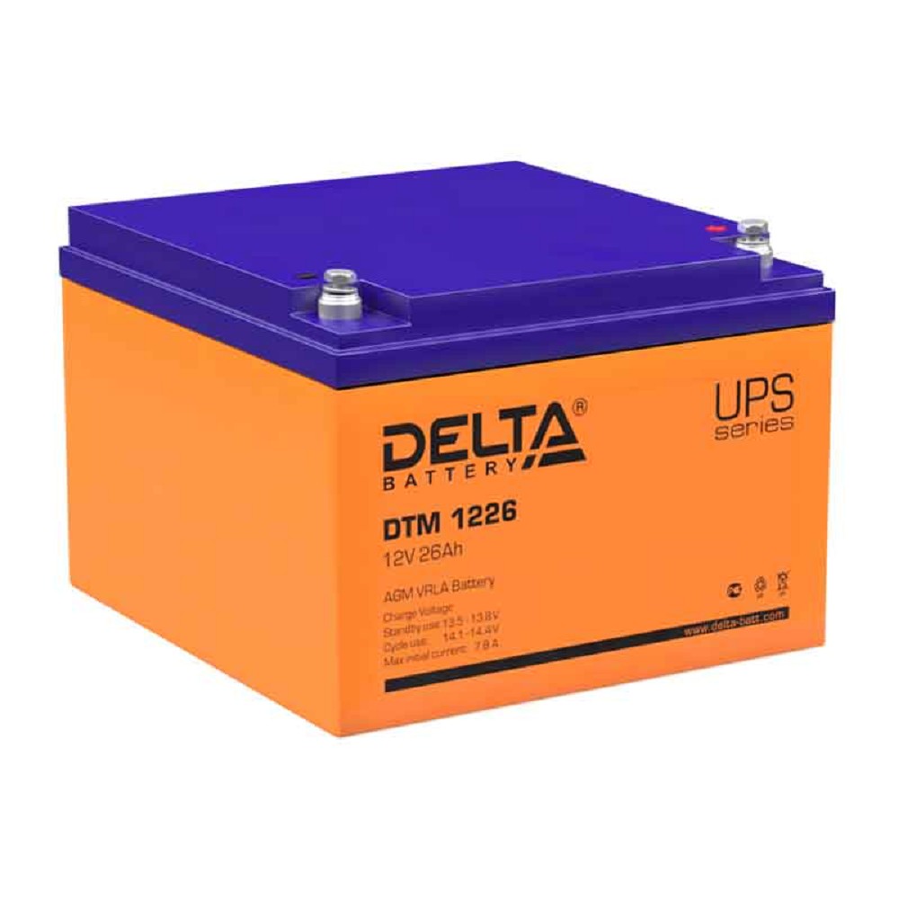 Delta DTM 1226 (26А\ч, 12В) свинцово- кислотный аккумулятор  