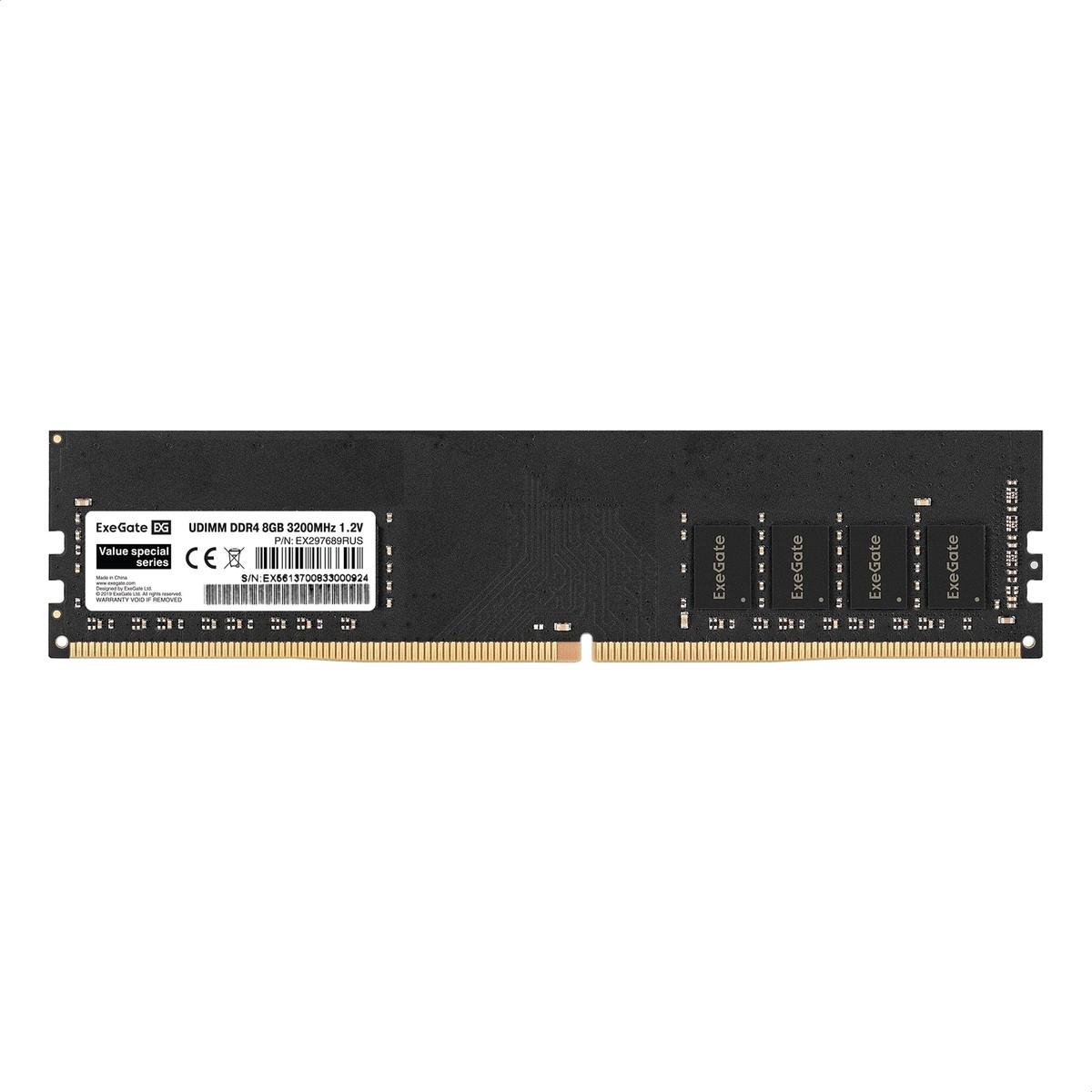 Exegate EX297689RUS Модуль памяти ExeGate Value Special DIMM DDR4 8GB <PC4-25600> 3200MHz
