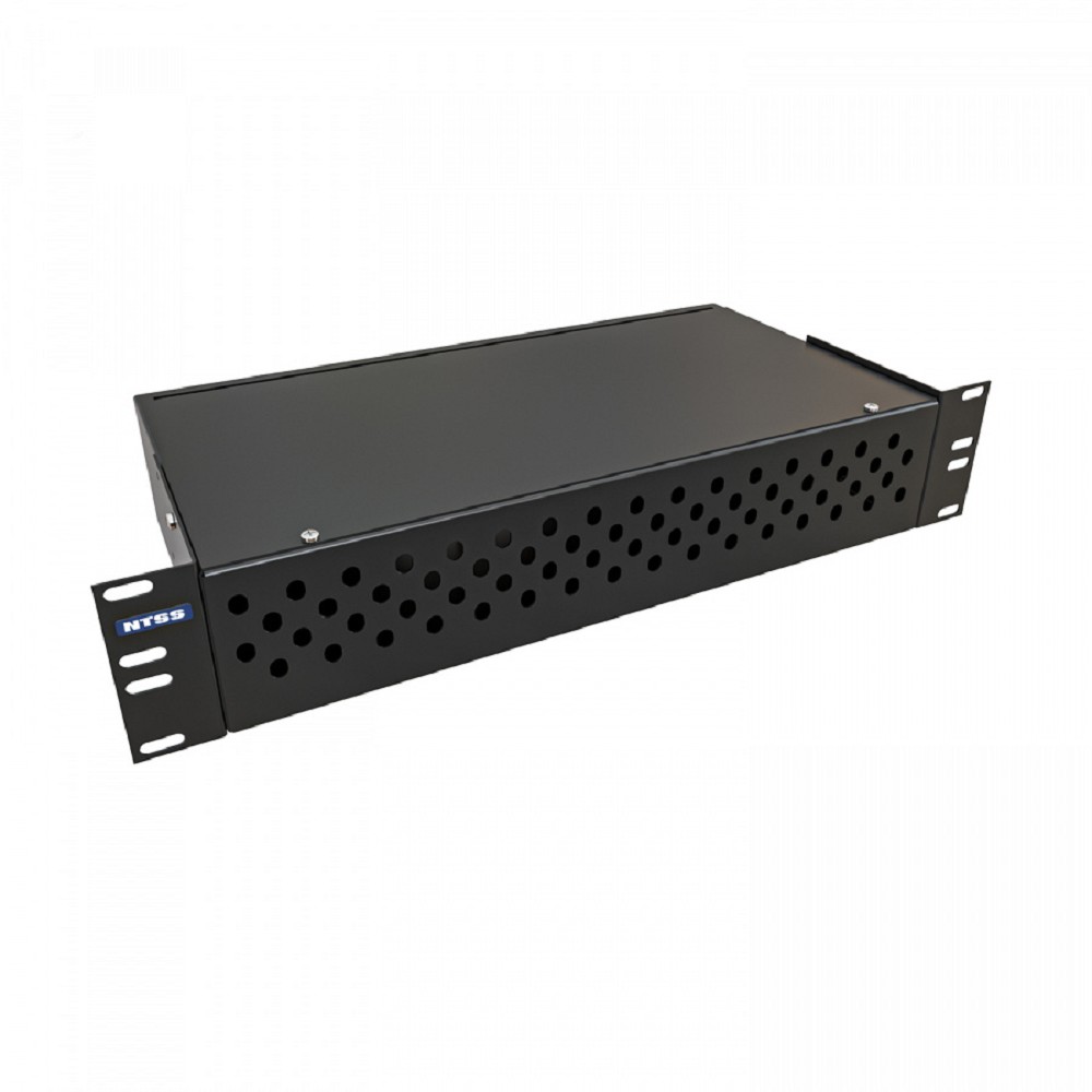 NTSS Кросс NTSS оптический 19'' укомплектованный 2U, 64 порта FC/UPC, 9/125 мкм (сплошная панель, сплайс-кассета 2шт, пигтейлы, КДЗС, адаптеры) черный RAL 9005 NTSS-RFOB-2U-64-FC/U-9-SP1.5G0AY-BL