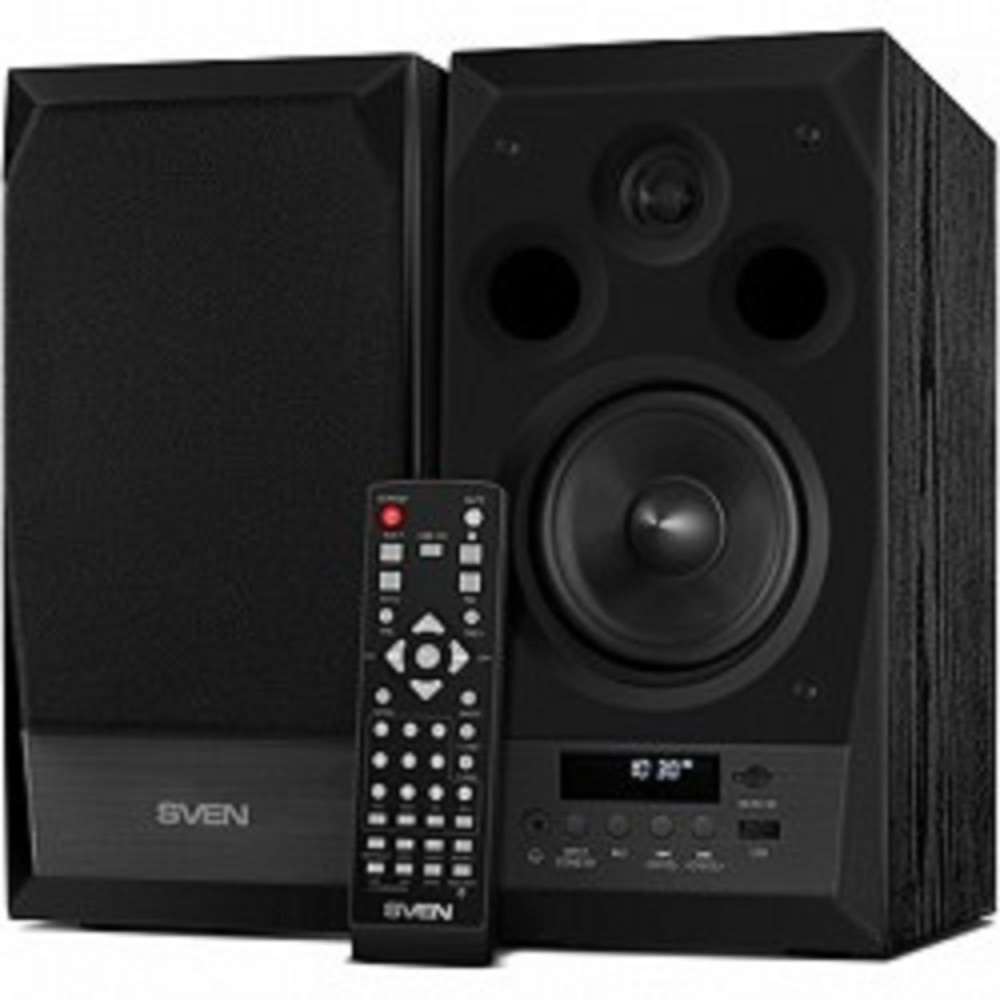 SVEN АС MC-10, чёрный (50 Вт, FM-тюнер, USB/microSD, дисплей, ПДУ, Bluetooth)