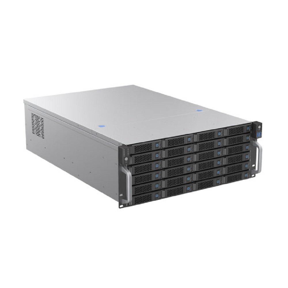 Procase BS424-SATA3-B-0 Корпус 4U Rack server case 24 SATA III / SAS 6Gbit hotswap HDD 6*MiniSAS(8087), черный, без блока питания, глубина 650мм, MB 12"x13"