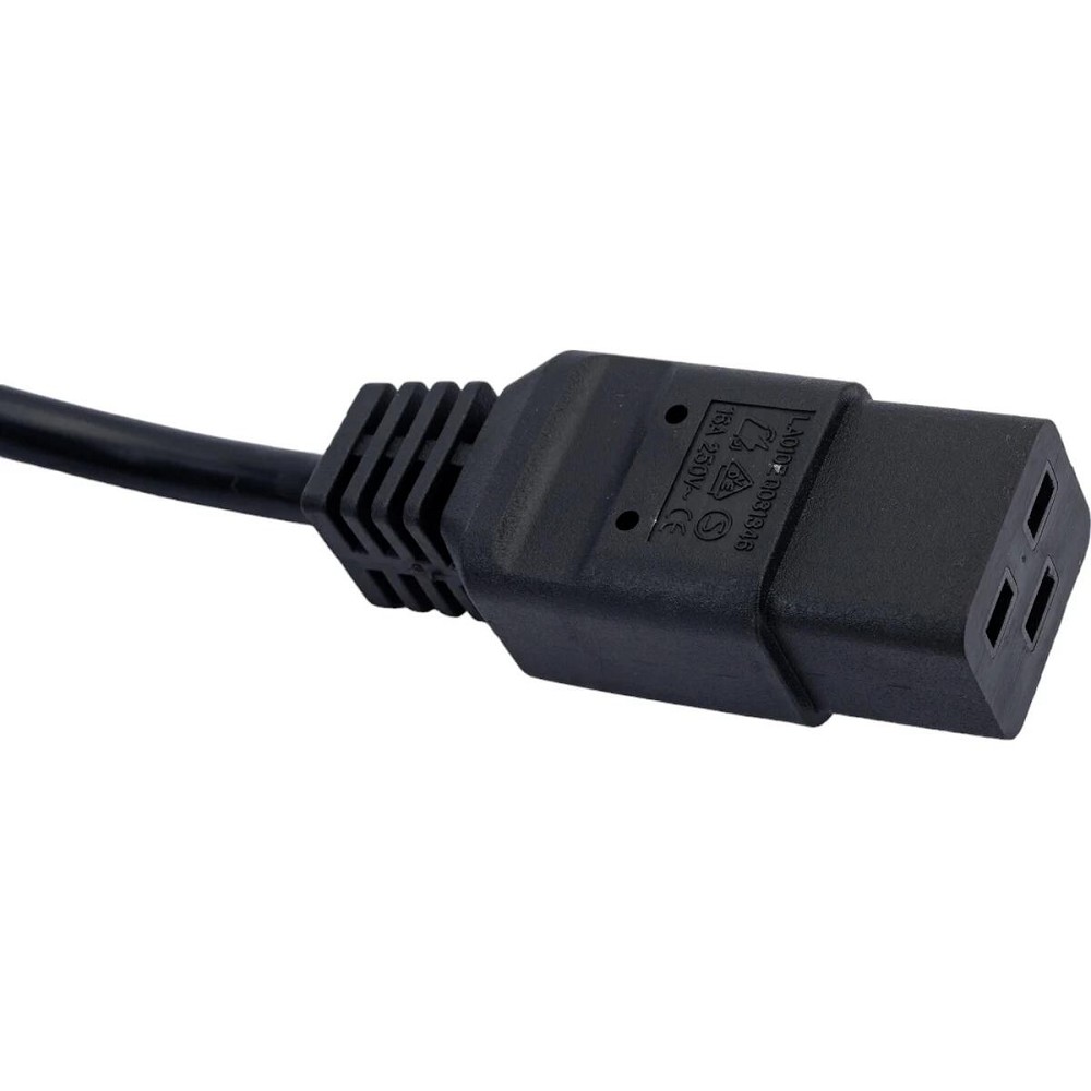 Filum Кабель питания CEE 7/7- С19, 3х1.5мм, 220В, 16A, чёрный, 1.8м [FL-PC16-EU-C19-1.8M] (873354)