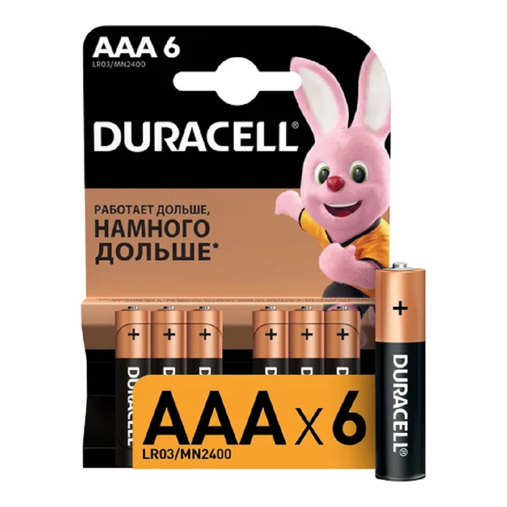 DURACELL LR03-6BL BASIC (6/60/33840) (6 шт. в уп-ке)
