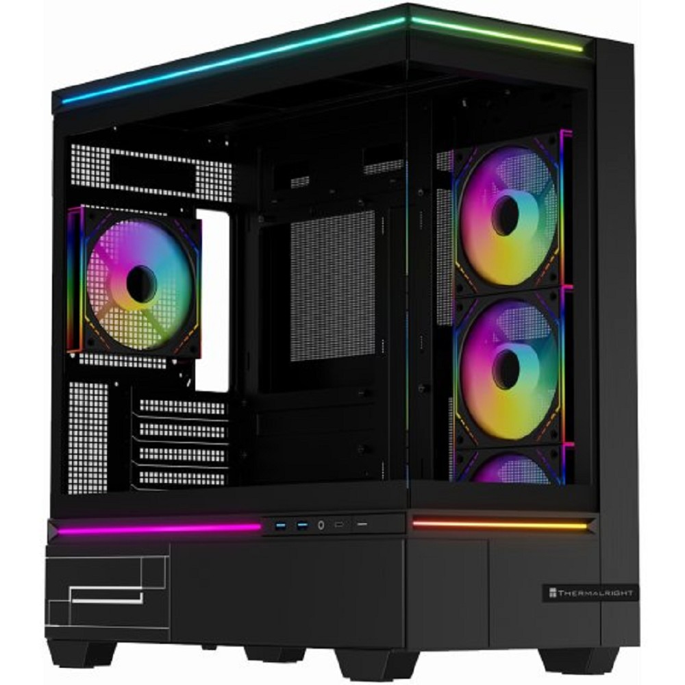 Thermalright Корпус M10 Black FAN4-M / TG / 4x120mm ARGB PWM Fans / USB TYPE-C / mATX  / TRTLM10BF4M