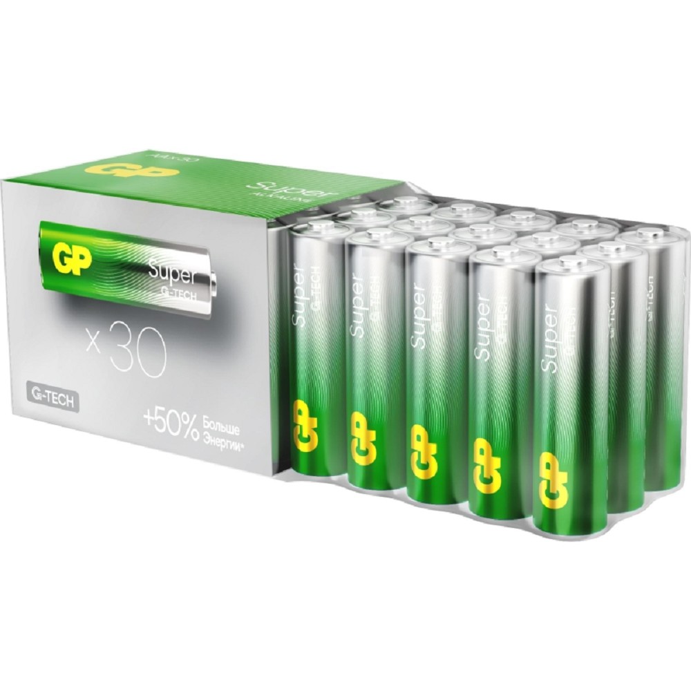 GP 15AA21-2CRSWC30 180/720 Super Alkaline G-Tech (30 шт. в уп-ке) 