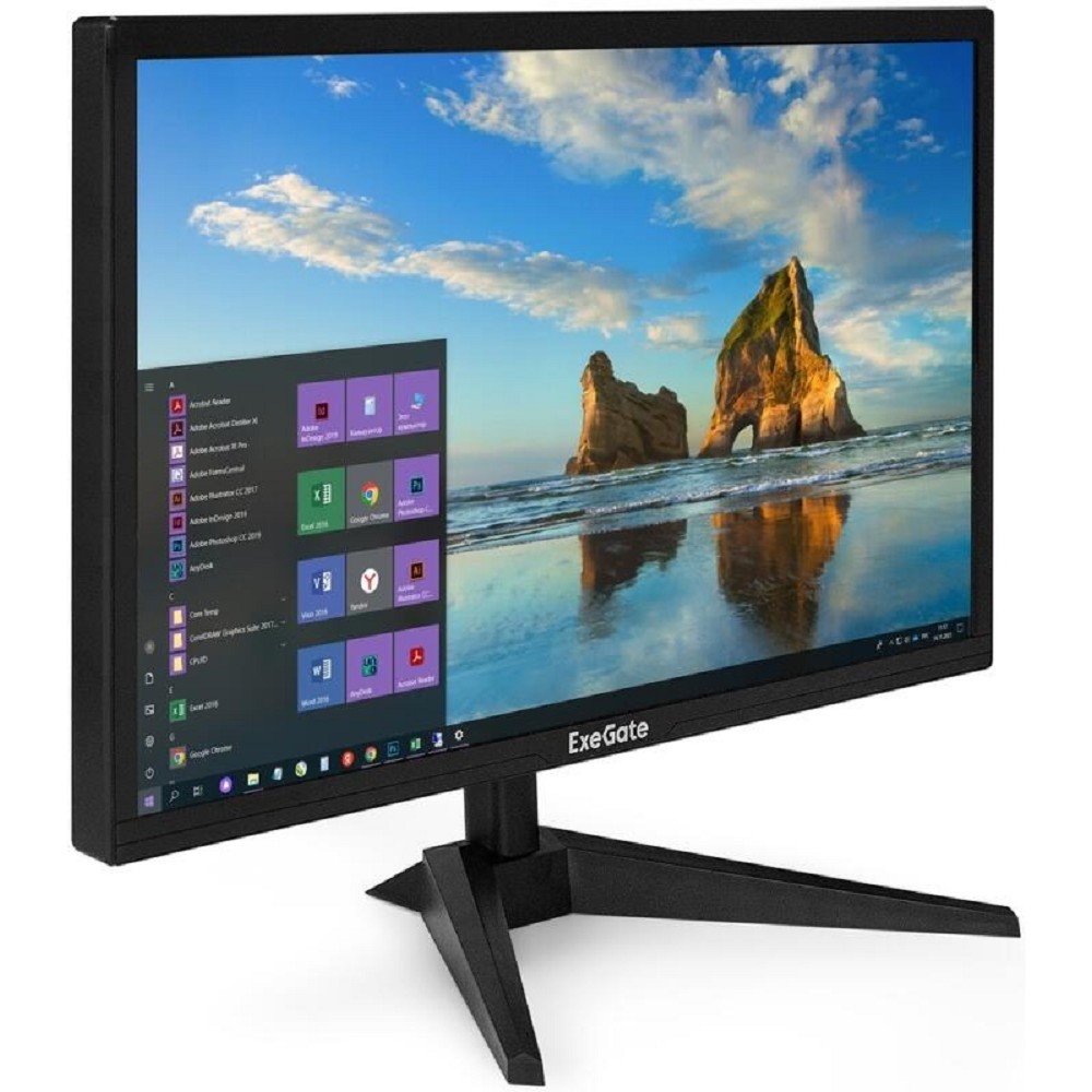 LCD ExeGate 21.5" EB2200A черный {VA 1920x1080 75hz 5ms 16:9 200cd 3000:1 170/160 D-Sub HDMI VESA регулировка наклона} [EX297376RUS]
