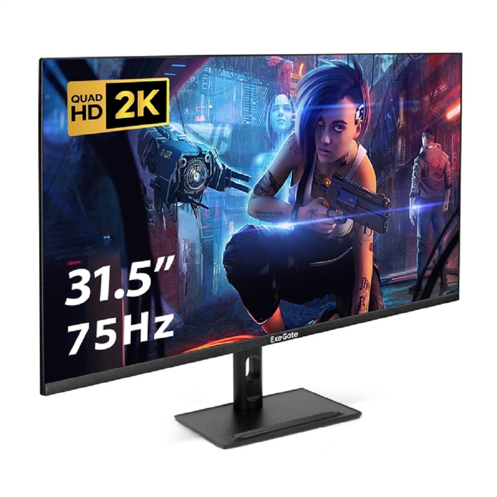 LCD ExeGate 31.5" ES3207A SmartView {IPS 2560x1440@75hz 1ms 16:9 300cd 1000:1 178/178 HDMI DisplayPort USB speakers HAS VESA} [EX299474RUS]