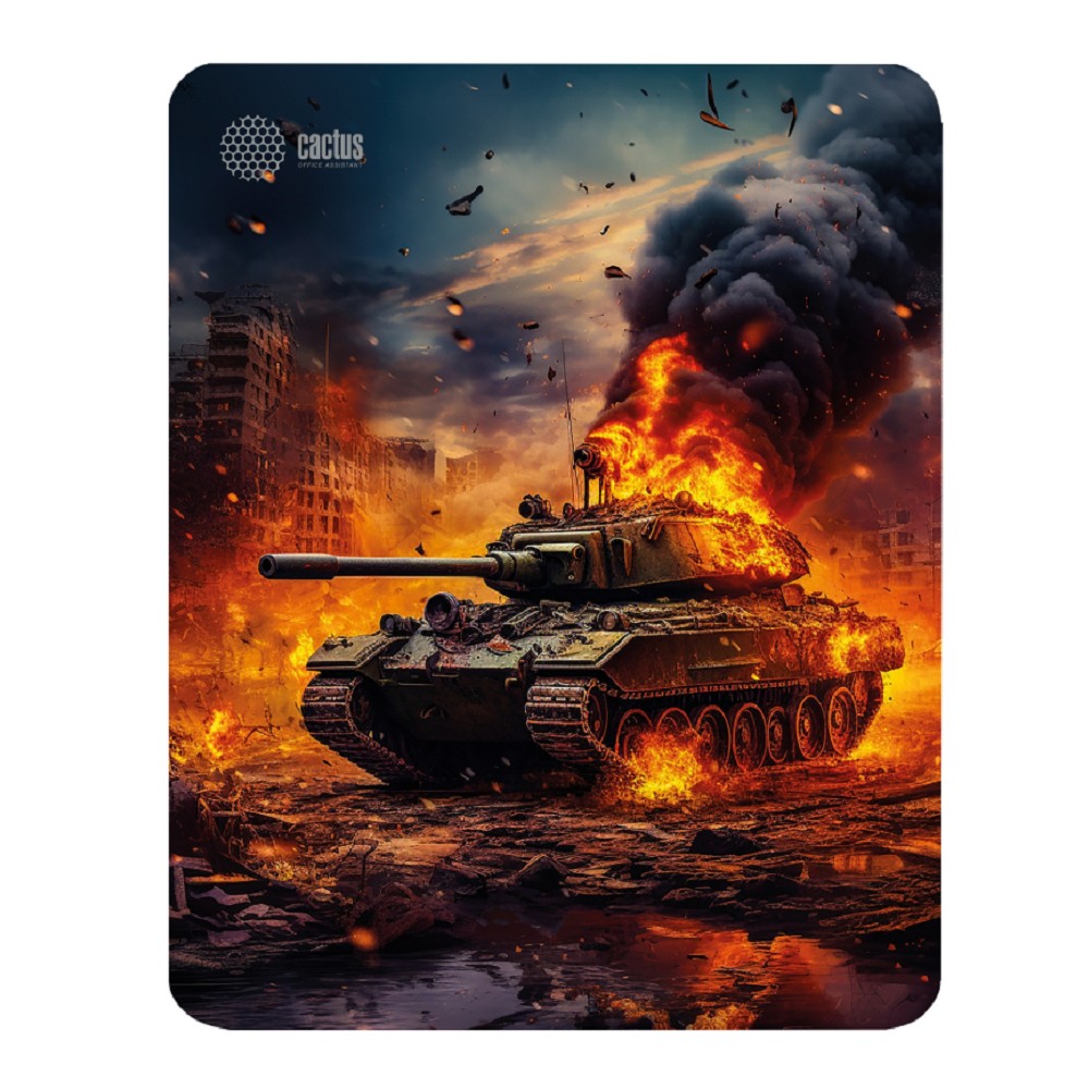 Коврик для мыши Cactus CS-MP-D04M Burning tank 300x250x3мм