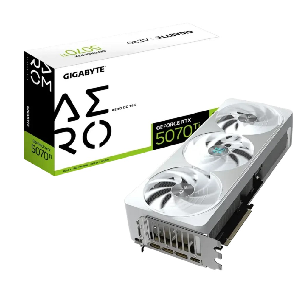 Gigabyte GV-N507TAERO OC-16GD {RTX5070Ti AERO OC 16GB GDDR7 256bit 3xDP HDMI 3FAN} RTL