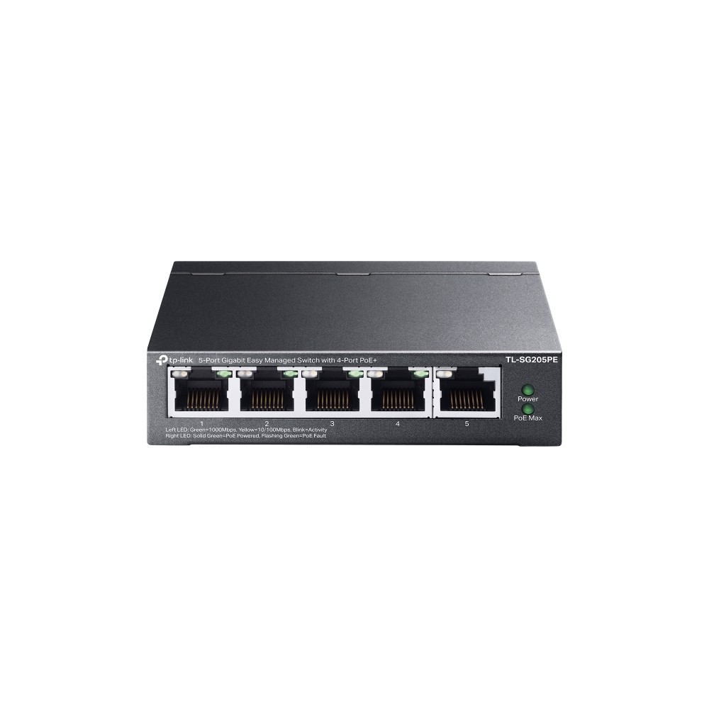 TP-Link TL-SG205PE 5-портовый гигабитный PoE-коммутатор Easy Smart (4 порта PoE+)