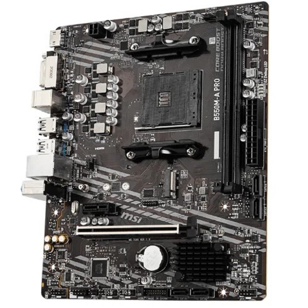 MSI B550M-A PRO Soc-AM4 AMD B550 2xDDR4 mATX AC`97 8ch(7.1) GbLAN RAID+DVI+HDMI