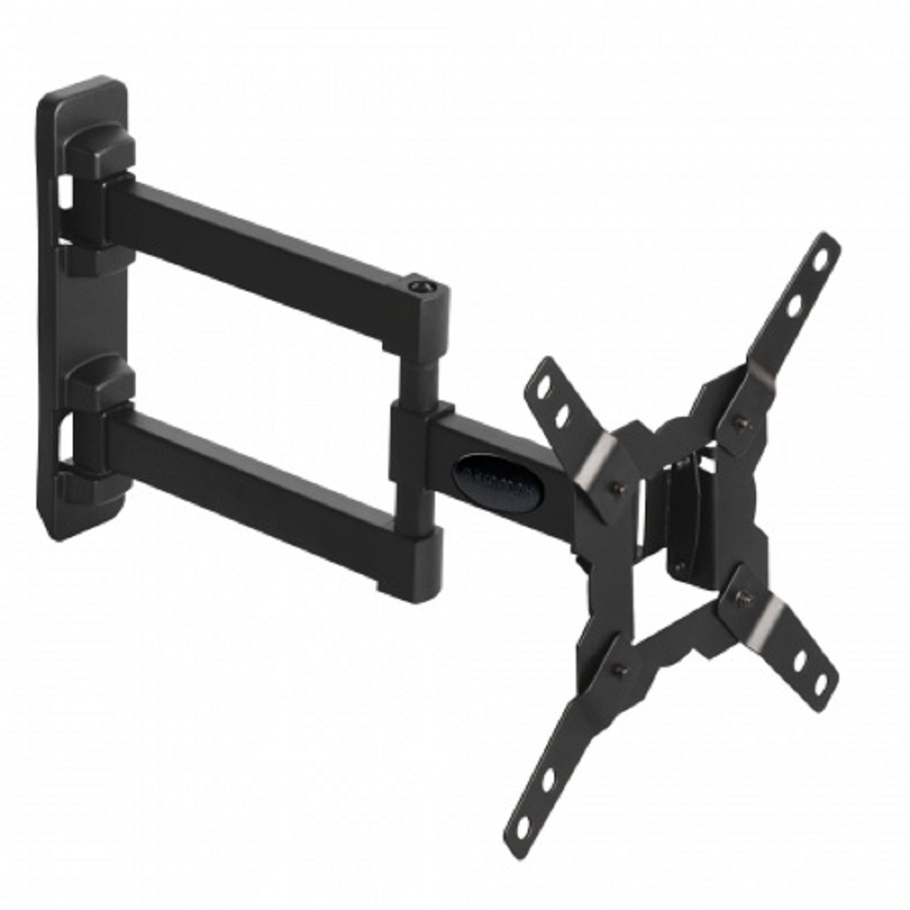 Kromax GALACTIC-12 black, Кр. стал. наст. для TV 15"-42", max 25 кг, 5 ст св., нак. -3+10, пов. 180°, от ст. 46-328 мм, max VESA 200x200 мм.