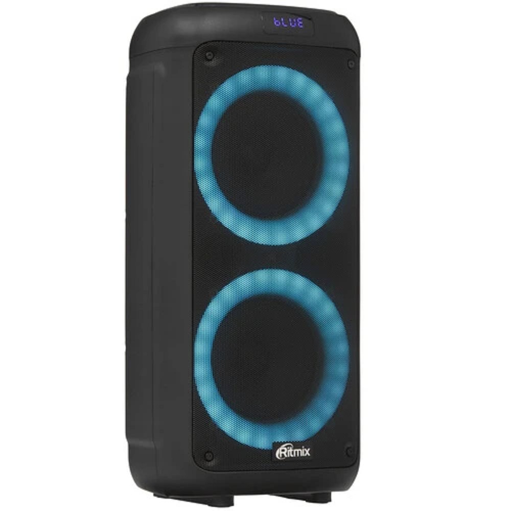 Повреждение упаковки RITMIX SP-875B black {Bluetooth, 30 Гц -18 КГц, FM-радио, RGB-подсветка, AUX, USB, microSD (до 32 Гб, MP3), дисплей: LED, до 6 часов, вход: Jack 6.3 мм, Jack 3.5 мм, USB, 3600 мАч
