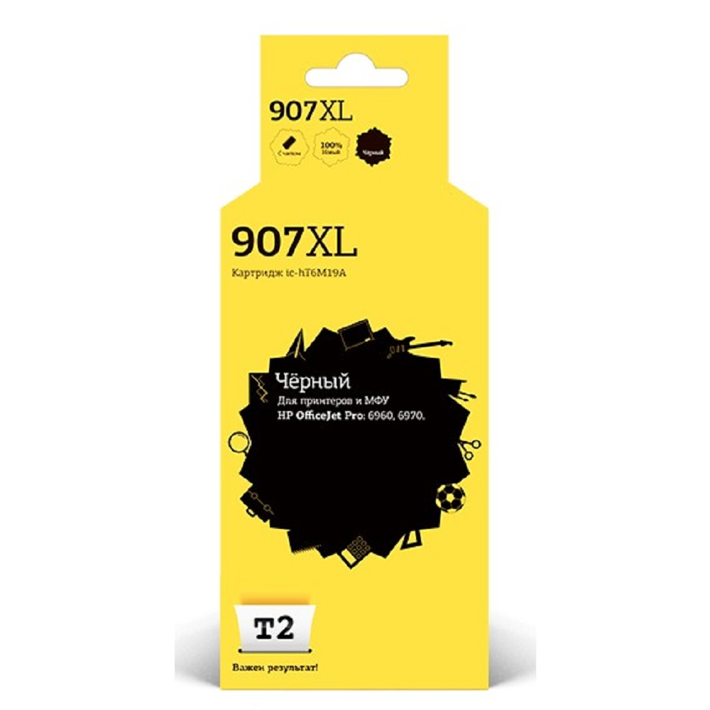 T2  T6M19AE  Картридж №907XL для HP Officejet Pro 6960/6970, черный