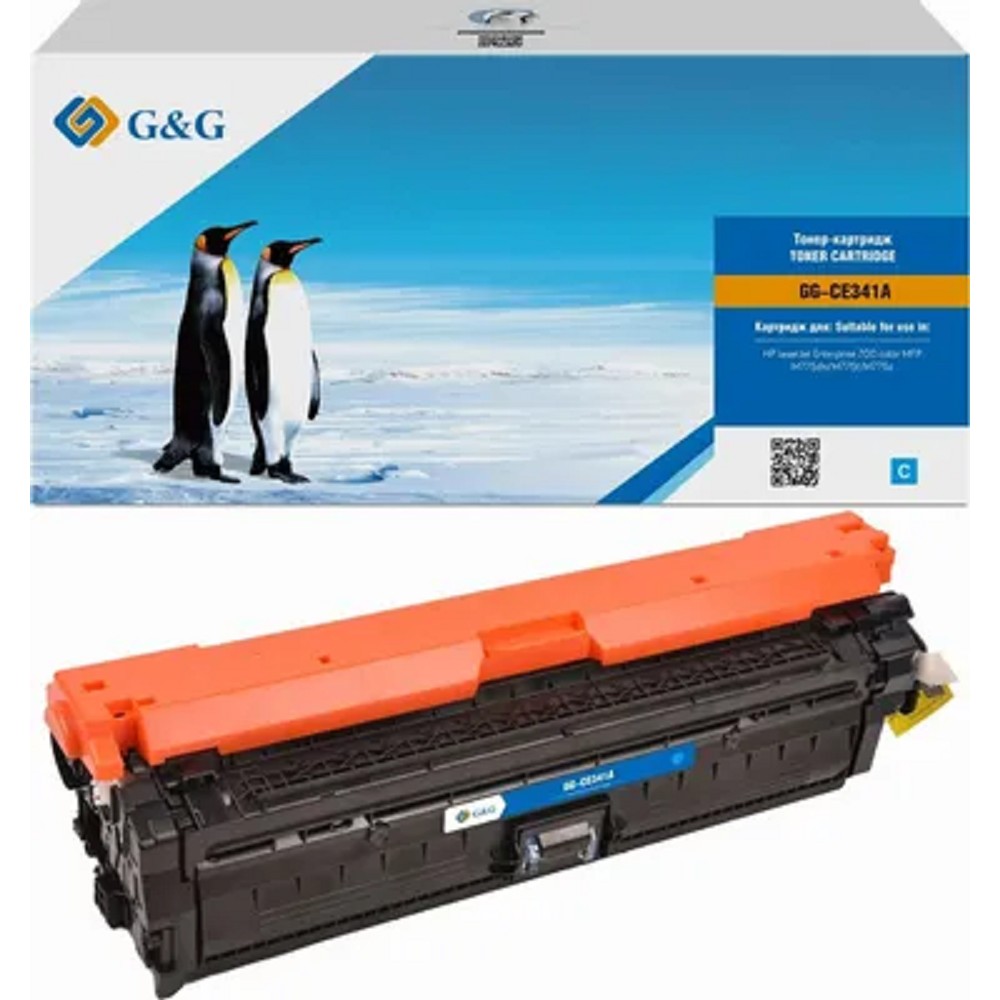 Картридж лазерный G&amp;G GG-CE341A голубой (15000стр.) для HP CLJ M775