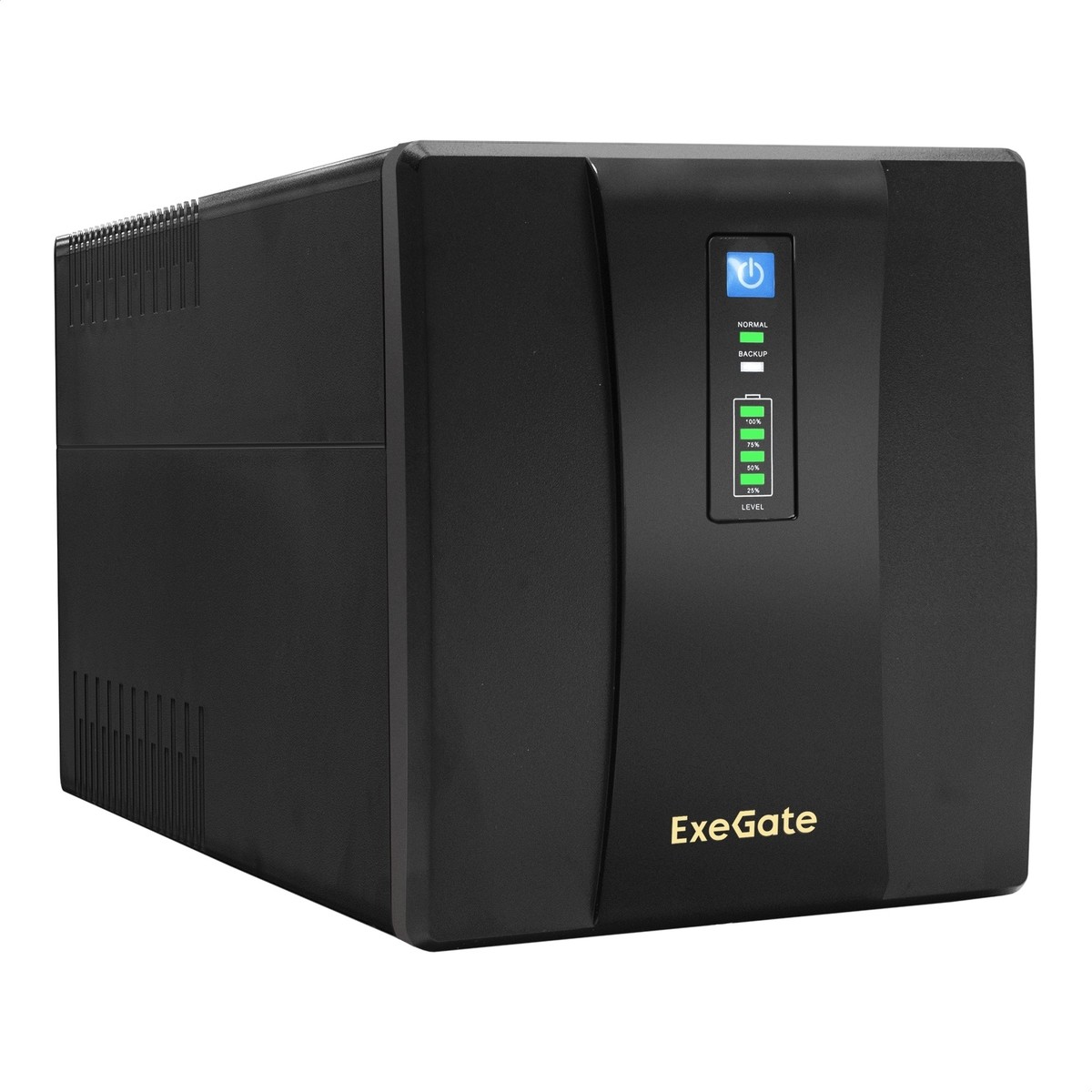 Exegate EP285507RUS ИБП ExeGate SpecialPro UNB-1600.LED.AVR.4SH.USB (1600VA/950W, LED, AVR, 4*EU/Тип F(Schuko), USB, батарея 12V 9Ah - 2 шт., Black