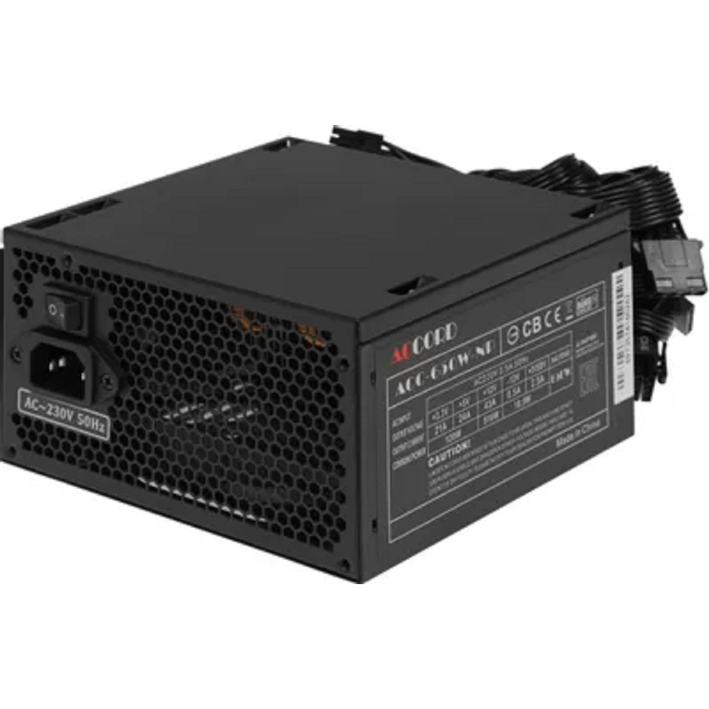 Accord ATX 600W ACC-650W-NP (20+4pin) 120mm fan 4xSATA [ACC-650-NP]