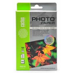 Cactus CS-MA6190100 Фотобумага матовая 10x15 190 г/м2 100 листов