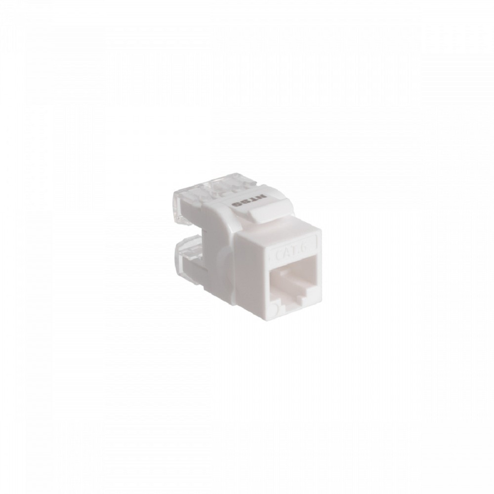 NTSS Модуль Keystone NTSS UTP RJ45 cat.6, 180 градусов, белый NTSS-KJ-UTP-RJ45-6-180-WT