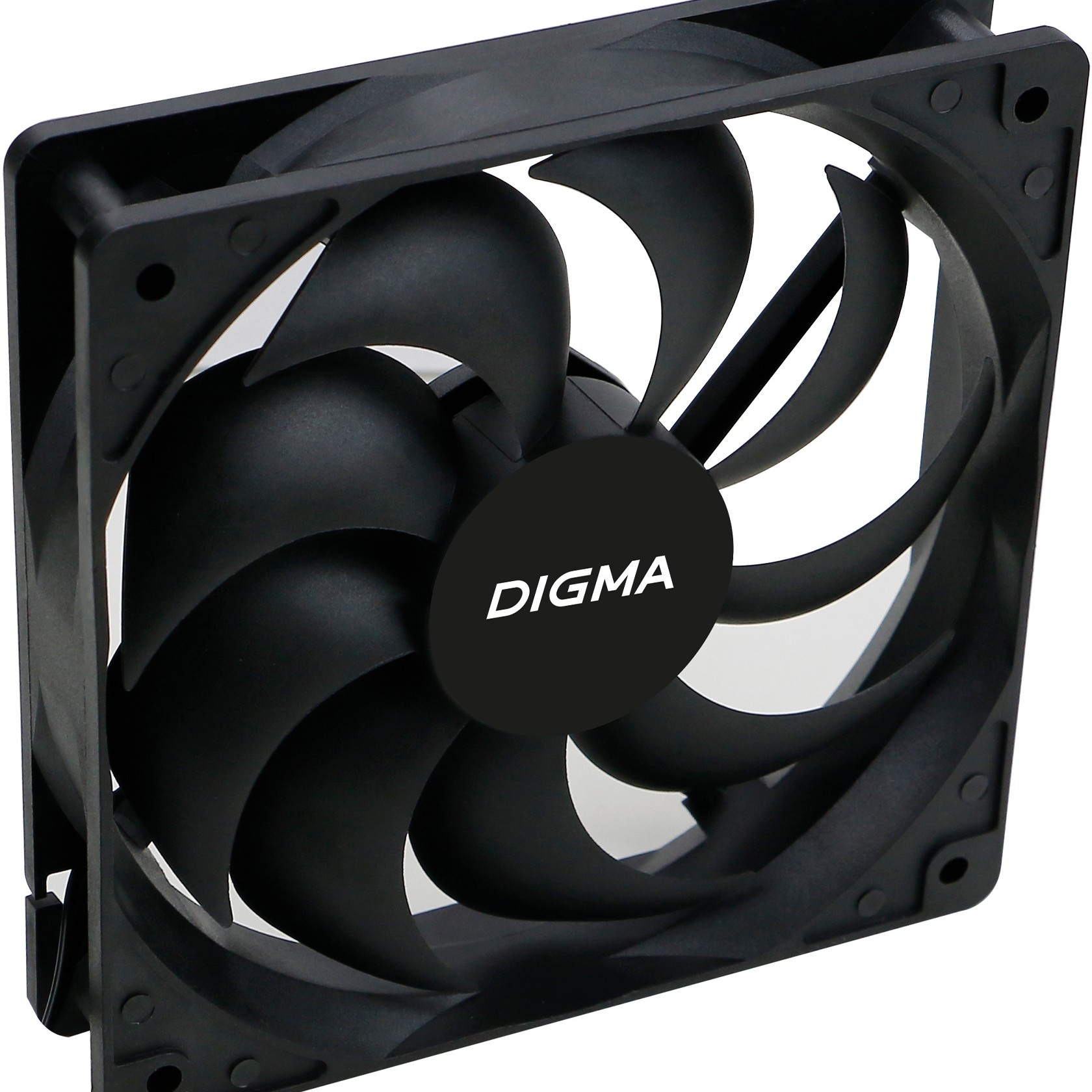 Вентилятор Digma DFAN-120-9 120мм черный 3-pin 4-pin (Molex)Ret