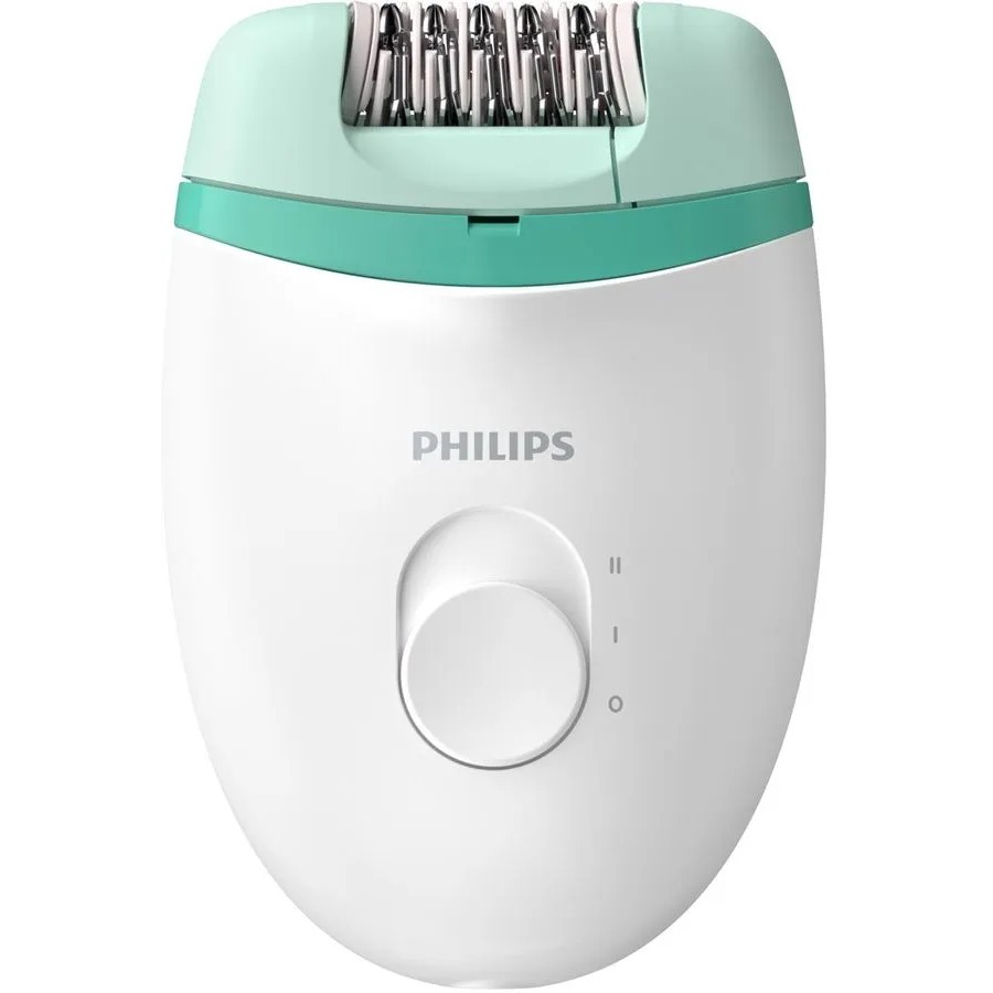 Повреждение упаковки Эпилятор Philips BRE224/00 скор.:2 насад.:1 белый/мятный