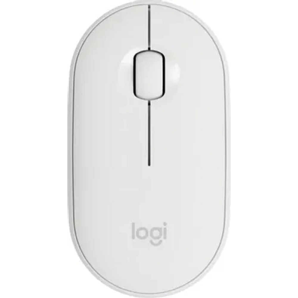 Повреждение упаковки 910-005716/910-005541 Мышь Logitech Pebble M350 белый оптическая (1000dpi) silent беспроводная BT USB для ноутбука (3but)