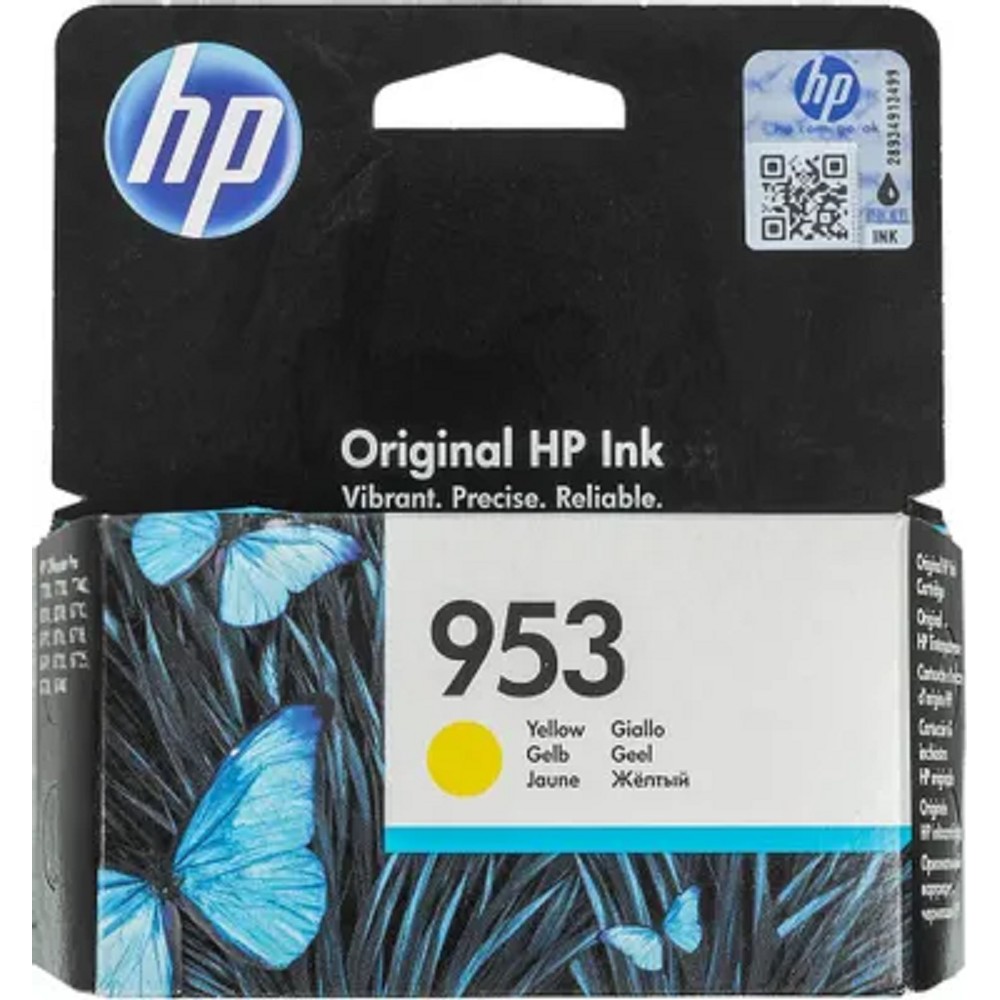 HP F6U14AE Картридж струйный №953 желтый {OJP 8710/8720/8730/8210 (630стр.)}
