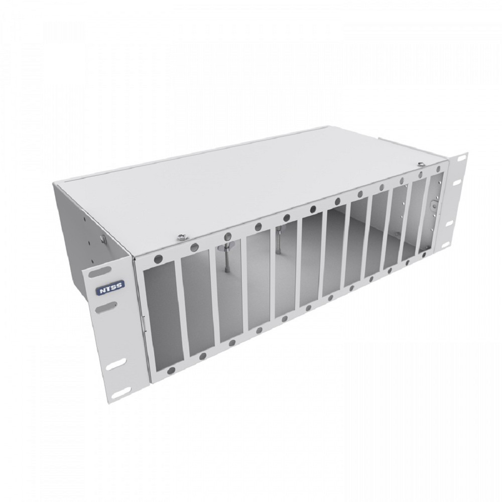 NTSS Кросс NTSS оптический 19'' укомплектованный 3U, 96 портов ST/UPC, 50/125 мкм ОМ3 (планки, сплайс-кассета 3шт, пигтейлы, КДЗС, адаптеры) серый RAL 7035 NTSS-RFOB-3U-96-ST/U-503-SP1.5G2AY