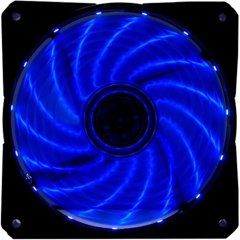 Вентилятор Digma DFAN-LED-BLUE RGB 120мм черный 3-pin 4-pin (Molex) Ret