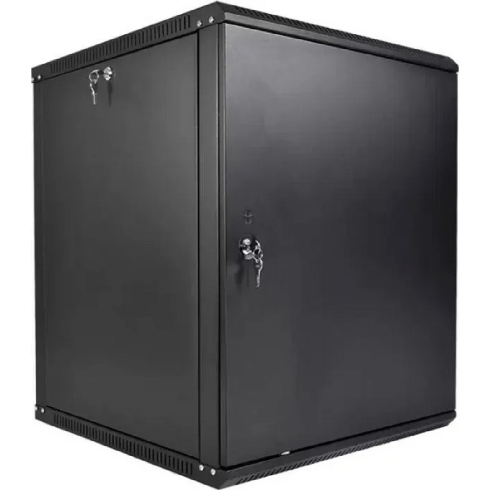 ЦМО Шкаф телекоммуникационный настенный разборный ЭКОНОМ 18U (600 x 650) дверь металл, цвет черный (ШРН-Э-18.650.1-9005)