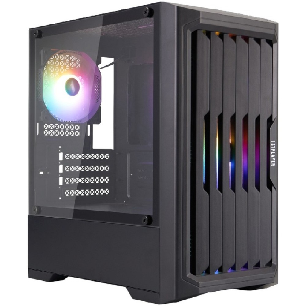 1STPLAYER BULLET HUNTER H2 Black / mATX / 4x120mm FRGB fans / H2-BK-4F1