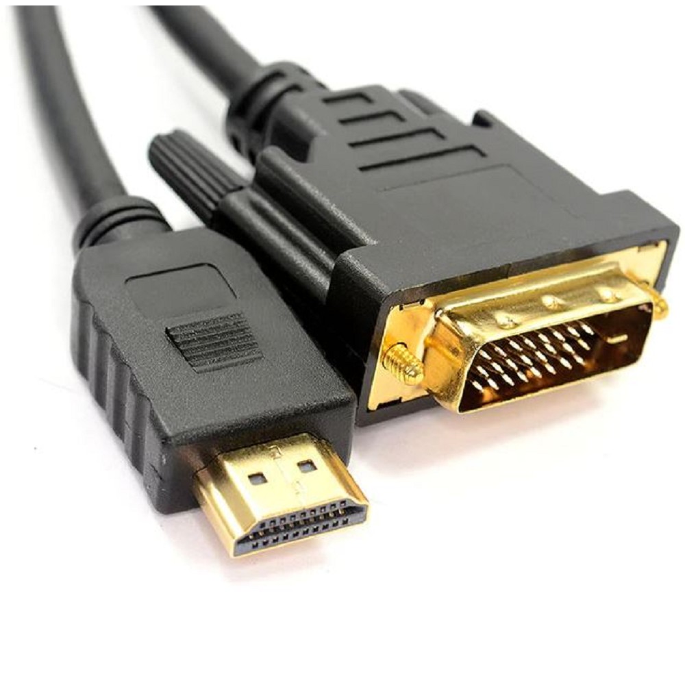Bion Кабель HDMI - DVI-D 19M/19M, однонаправленный, экран, позолоченные контакты, 1.8 м, черный [BXP-CC-HDMI-DVI-018]