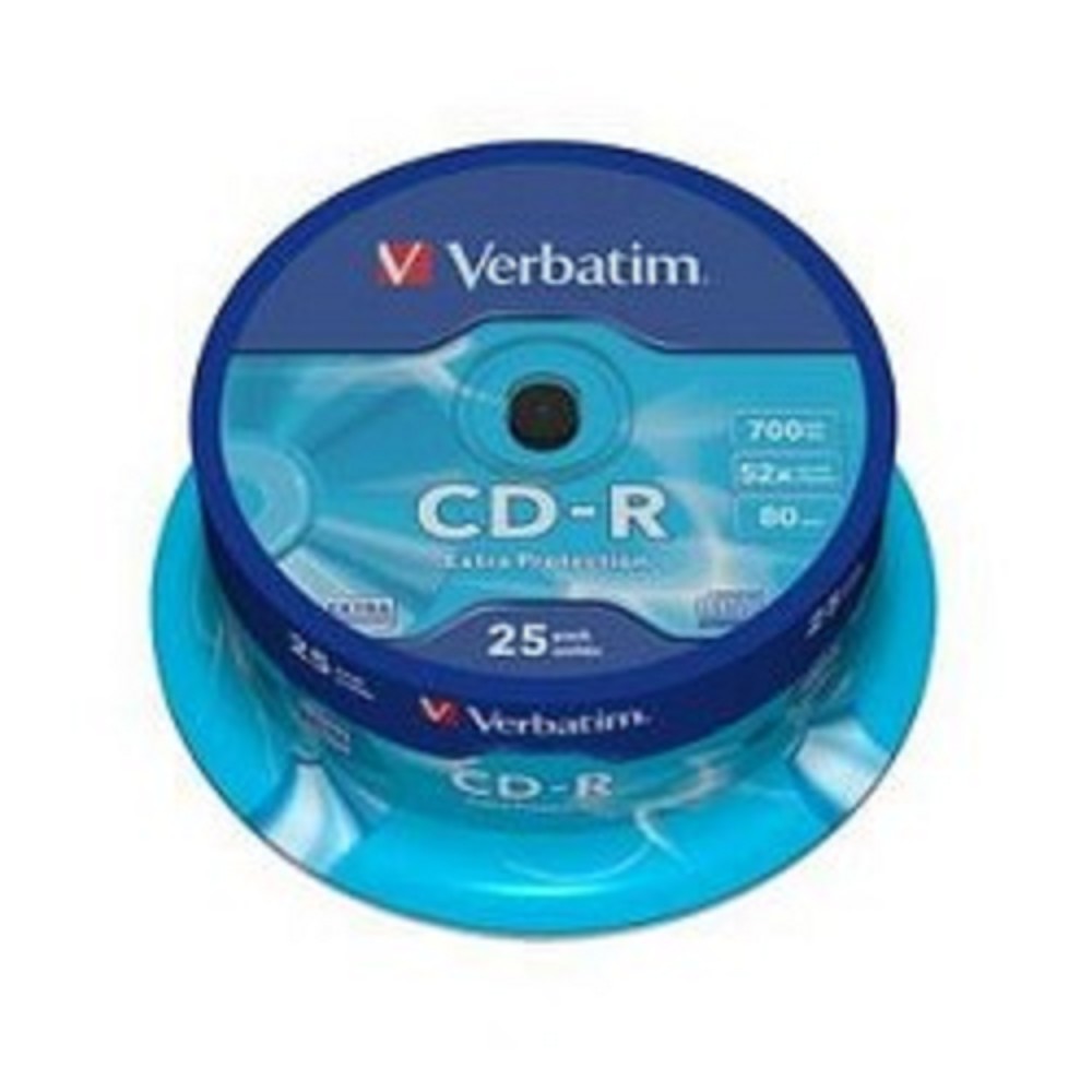 Verbatim Диски CD-R 25 шт. 52-x 700Mb, Cake Box (43432)