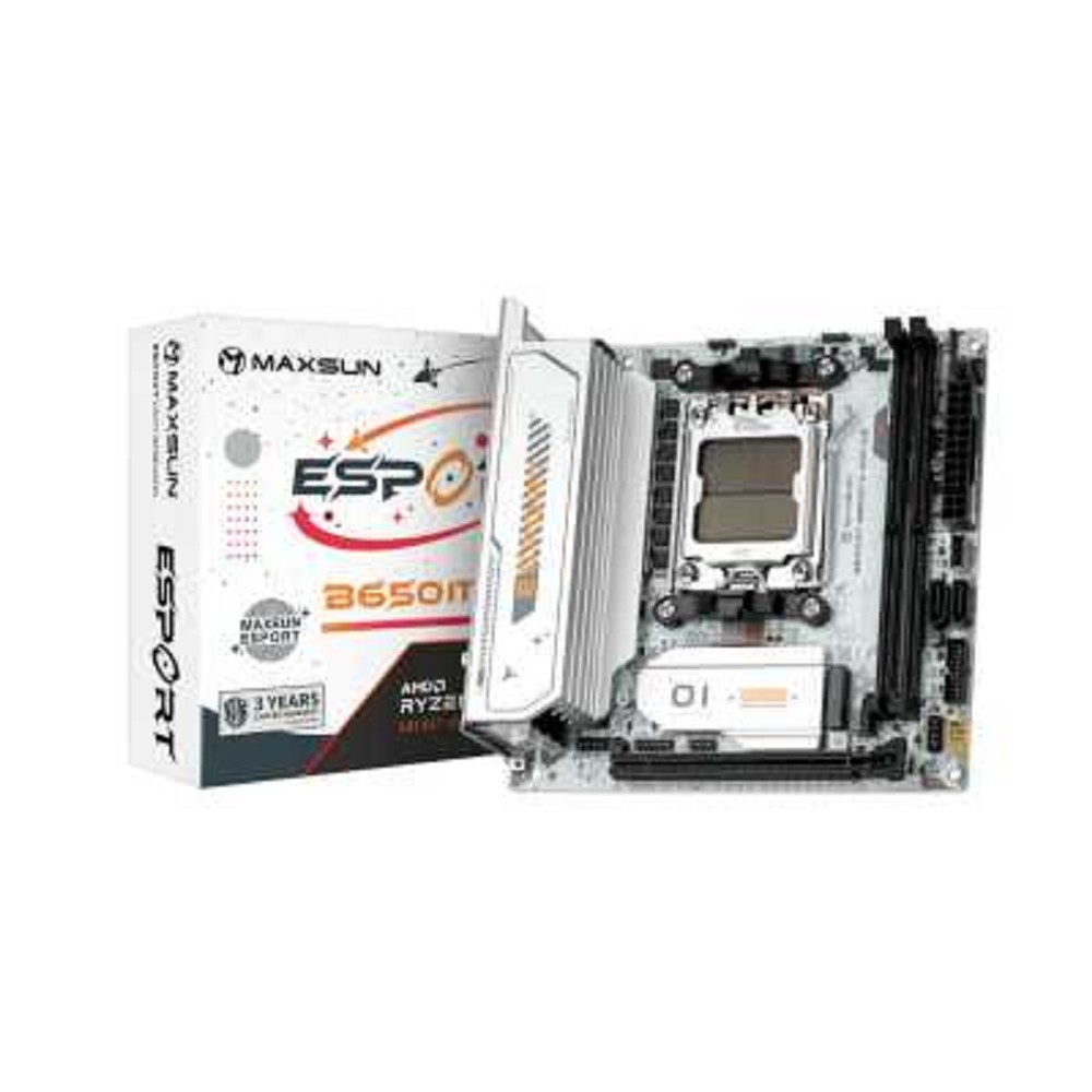 Повреждение упаковки MAXSUN MS-eSport B650ITX WIFI ICE (Socket AM5, mini-ITX, 2*DDR5(96Gb), DP/HDMI,  2*SATA3, 2*M.2,  1*PCIEx16, 4*USB2.0, 2*USB 3.0,  LAN 1*2,5G, Bluetooth5.2,  Wi-Fi 802.11ax, RTL)