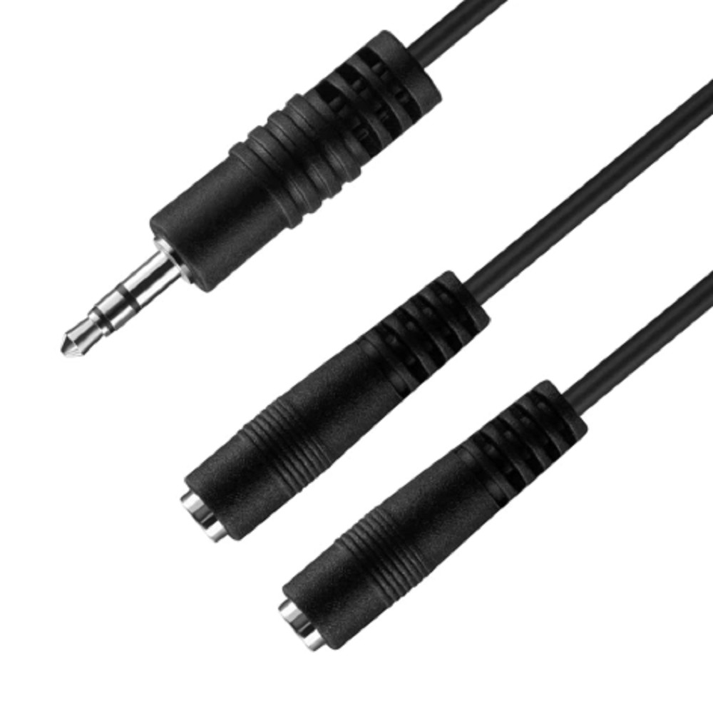 5bites AA-3MF2-02BK Кабель-5bites Адаптер  3.5 Jack/M - 2*3.5 Jack/F