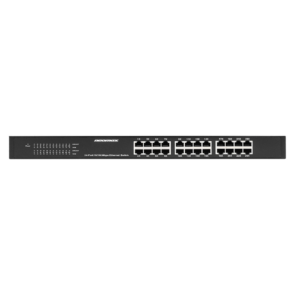 NEOMAX неуправляемый коммутатор NMS-124P-100-SR, 24 порта 100 Mbps, металл Rack