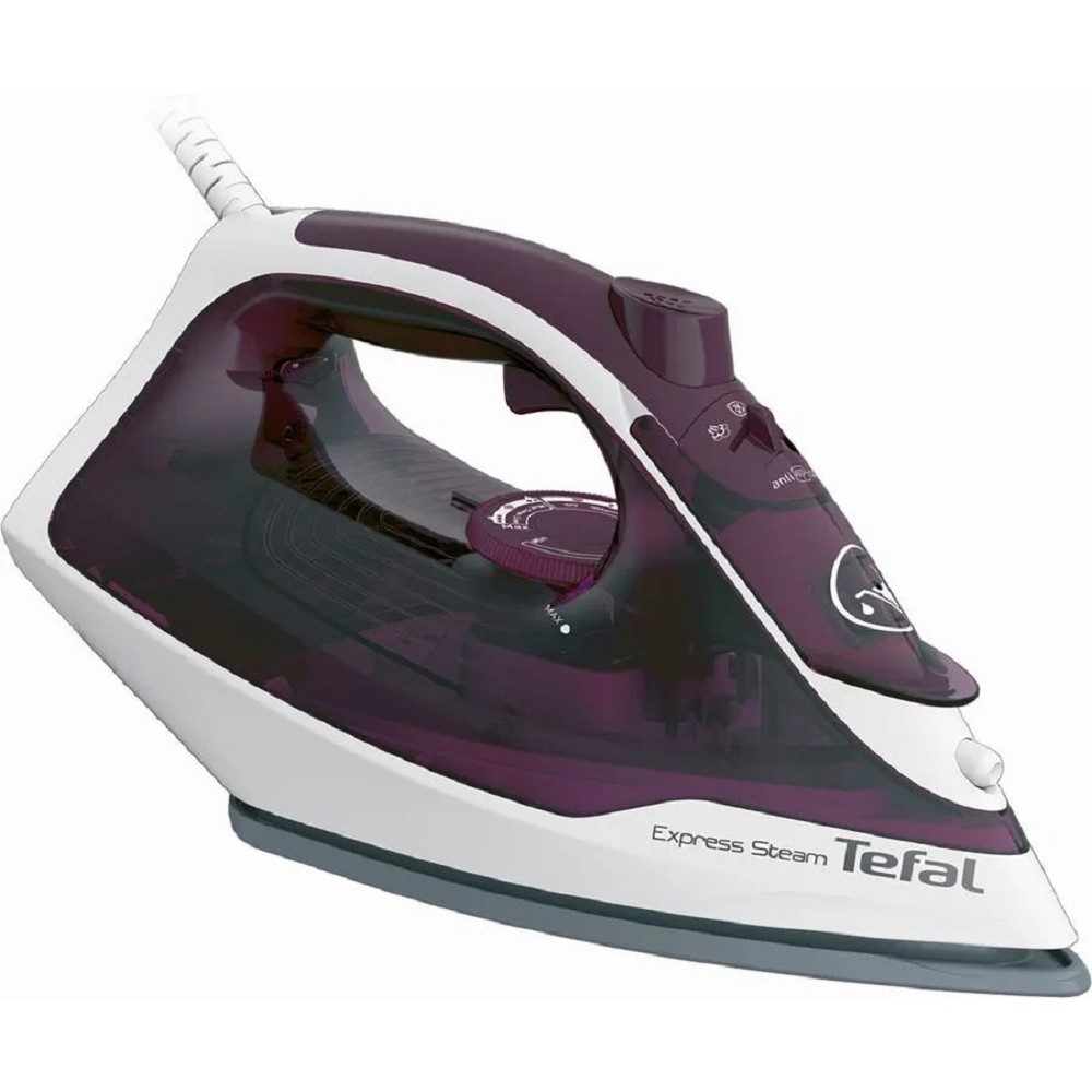 Повреждение упаковки TEFAL FV2835E0 Утюг, 2400Вт, 160г, белый/сиреневый