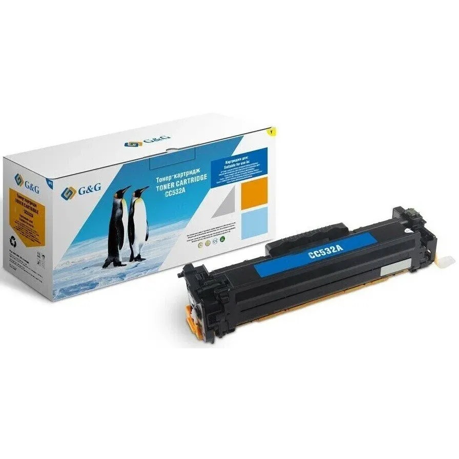 Картридж лазерный G&amp;G GG-CC532A желтый (2800стр.) для HP CLJ CP2020/CP2025/CM2320 MFP