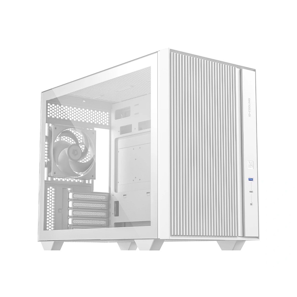 Case ID-Cooling FLOW 500 AIR White mATX/ win TG/ 2 fans/ Gen2 Type C/ CPU 180mm/ GPU 403mm/ no PSU
