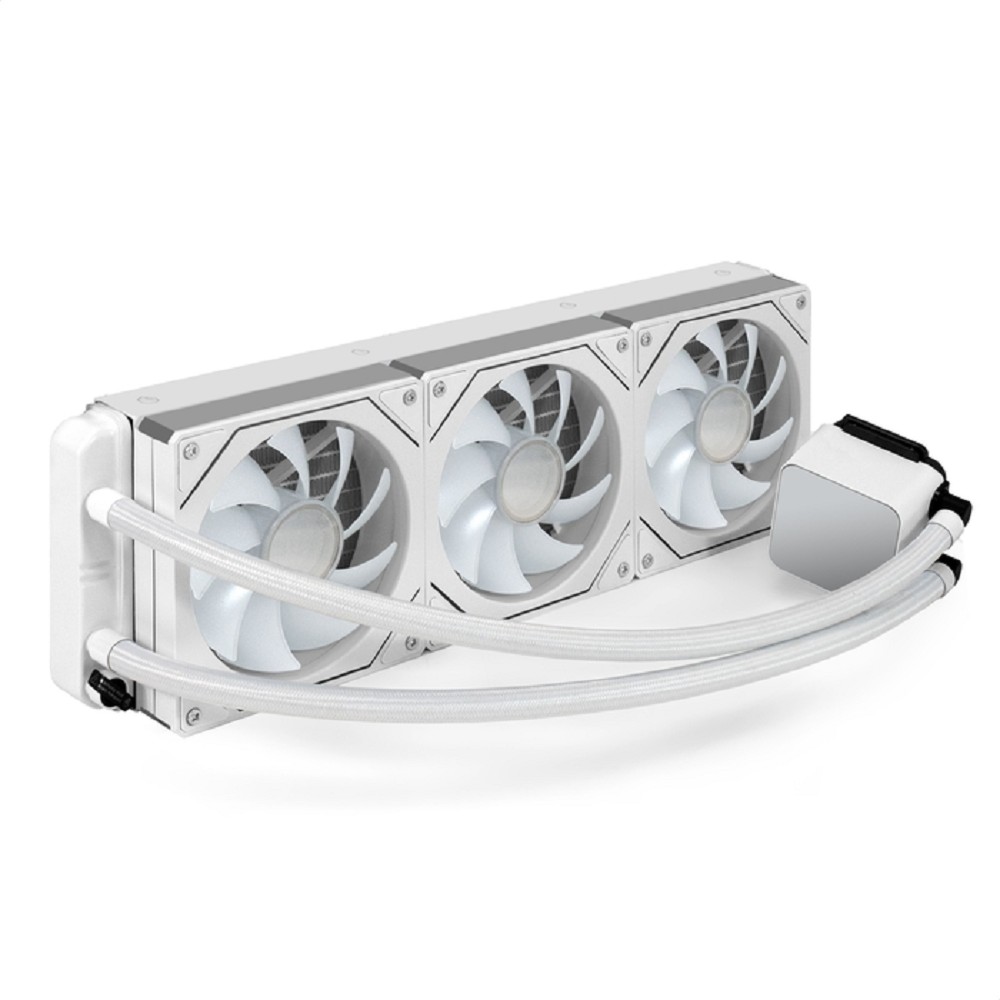 Exegate EX301476RUS Комплект водяного охлаждения ExeGate DigitalFreezer-360.PWM.ARGB.White (3 PIN 5V ADDRESSABLE RGB подсветка, LGA1954/1851/1700/1200/115x/2066/2011/AM5/AM4, TDP 280W, 3x Fan 120mm 4p