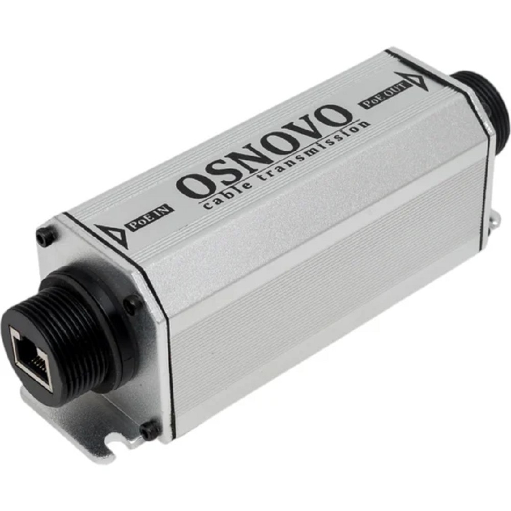 E-PoE/1W Уличный PoE удлинитель 10M/100M Fast Ethernet до 500м (до 22W).