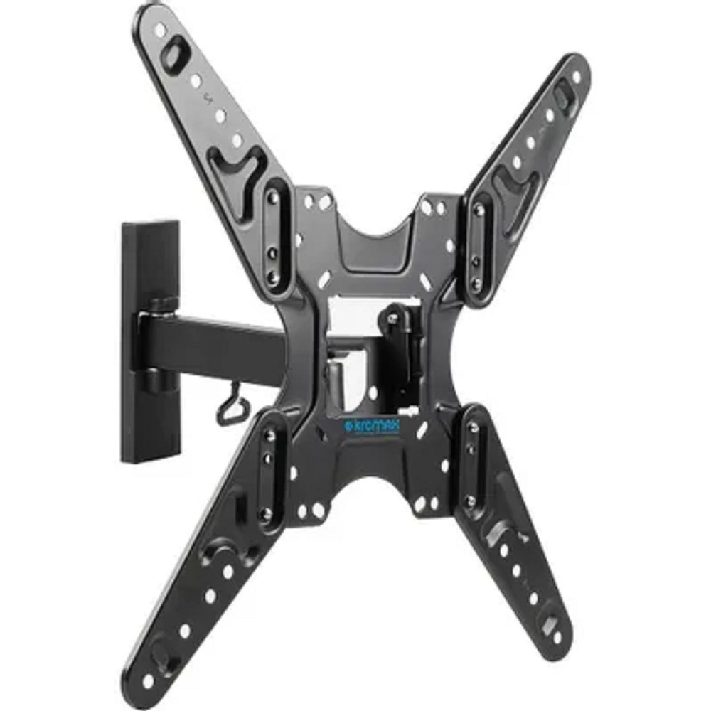 Kromax OPTIMA-413 black {20"-55", max 30 кг, настенный, 4 ст свободы, наклон +2° -15°, поворот ±90°, от стены 74-234 мм, max VESA 400x400 мм}