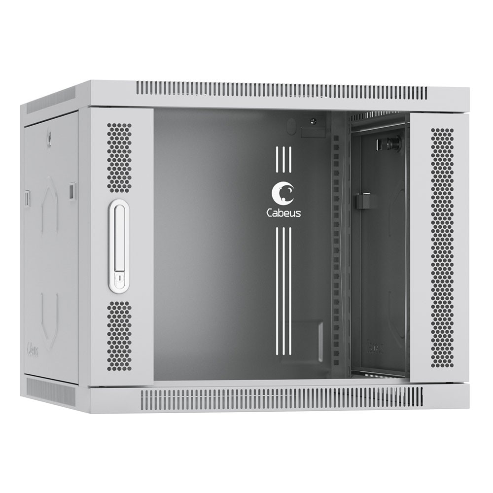 CABEUS SH-05F-9U60/35 ШКАФ ТЕЛЕКОММУНИКАЦИОННЫЙ НАСТЕННЫЙ 19" 9U 600X350X501MM (ШХГХВ) ДВЕРЬ СТЕКЛО