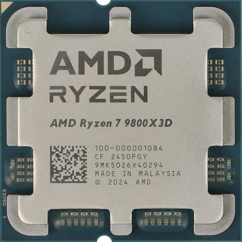 Товар с витрины. Протестирован. CPU AMD Ryzen 7 9800X3D OEM (100-000001084){Granite Ridge, 4nm, C8/T16, Base 4,7GHz, Turbo 5,2GHz, GPU Radeon Graphics, L3 96Mb, TDP 120W, SAM5}