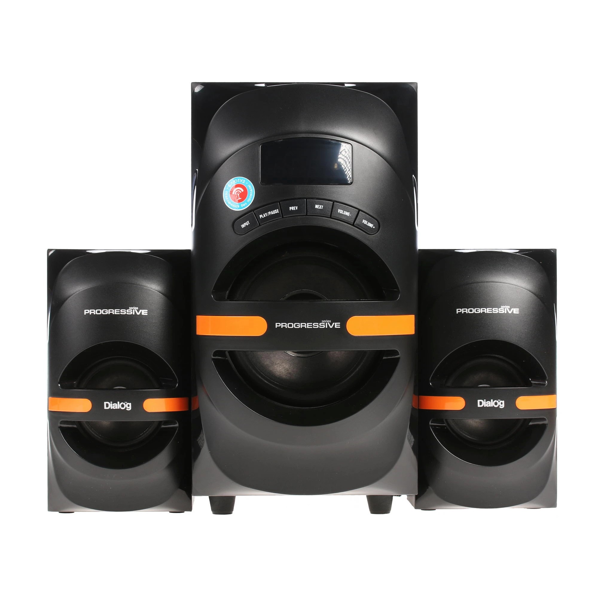 Dialog Progressive AP-210B BLACK {2.1, 30W+2*15W RMS, Bluetooth, USB+SD reader}