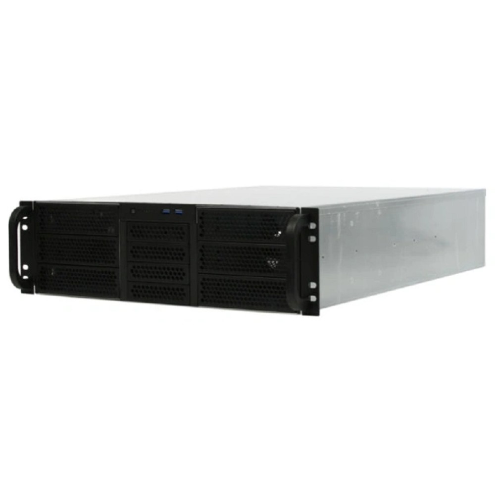 Procase RE306-D6H4-FE8-65 Корпус 3U server case,6x5.25+4HDD,черный,без блока питания(2U,2U-redundant),глубина 650мм,MB EATX 12"x13",8slot,панель вентиляторов 3*120x25 PWM [RE306-D6H4-FE8-65]