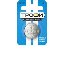 Трофи CR2032-1BL (10/240/38400) (1шт. в уп-ке)