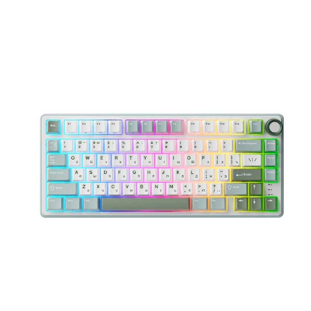 Клавиатура R75 проводная Sky Cyan, линейные свитчи RK Silver
