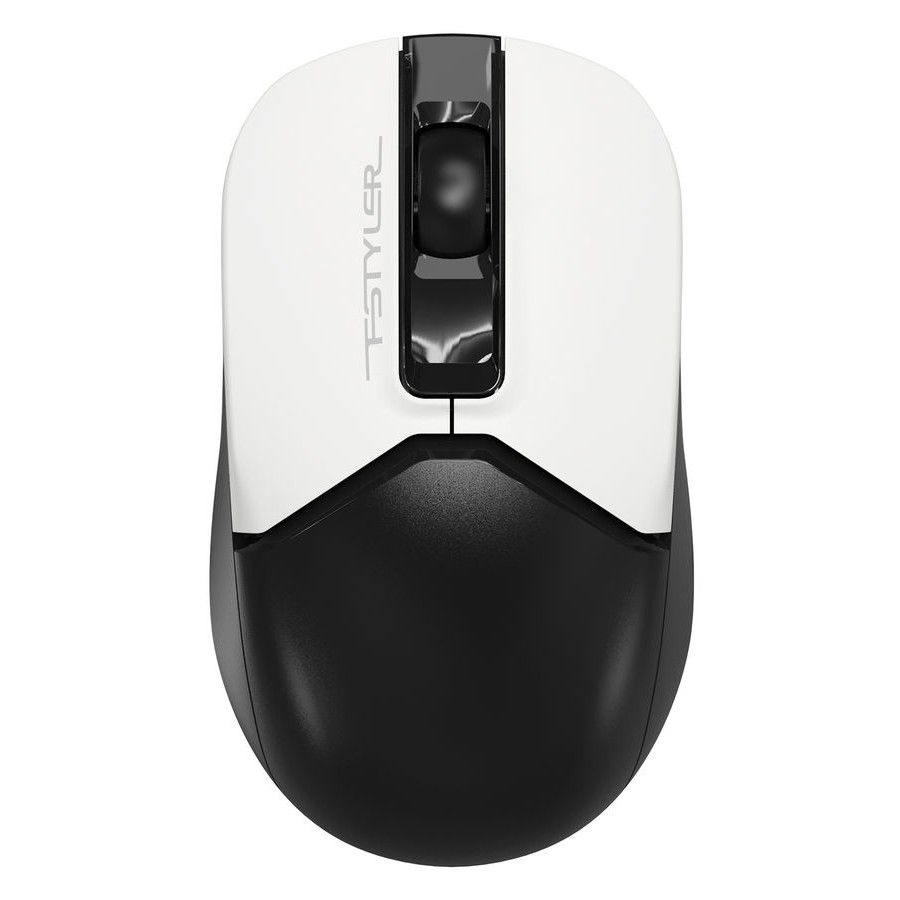 Мышь A4Tech Fstyler FG12S  PANDA  белый/черный оптическая (1200dpi) silent беспроводная USB (3but)